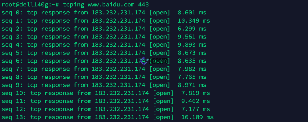 Ubuntu安装并使用TCP测试工具TCPing-腾创网